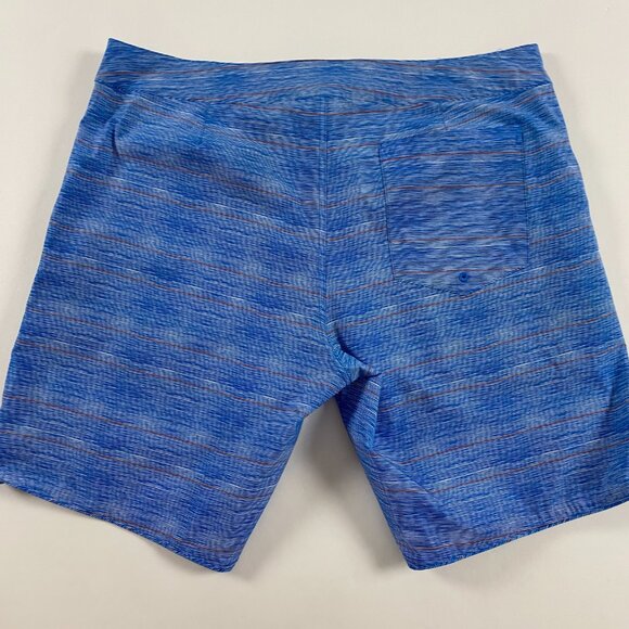 Rhone Board Shorts Mens Size 38 Swim Trunks Blue Striped - Picture 4 of 14
